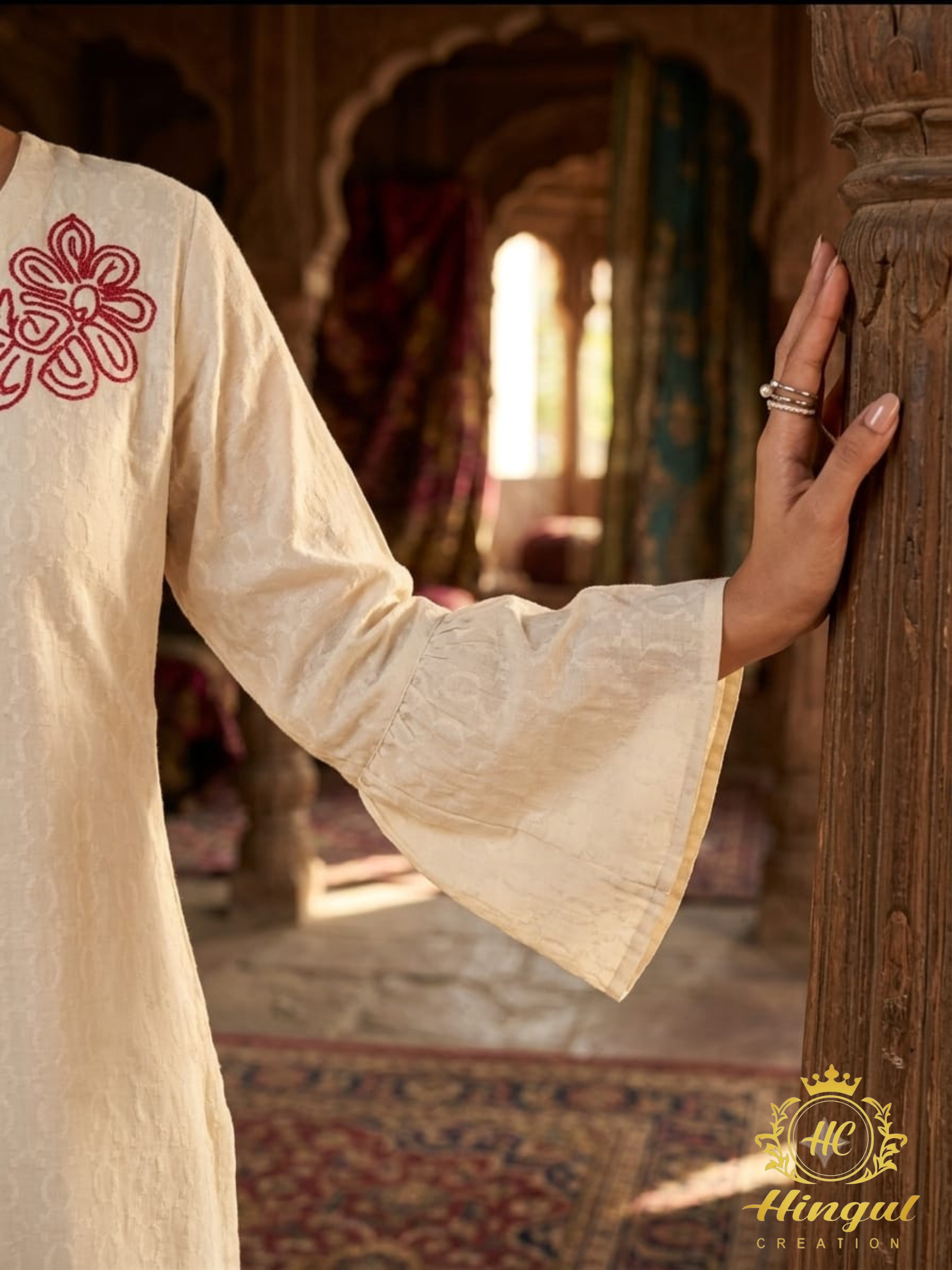 Women's Pure Mal Cotton Embroidered Tiered Dress | Floral Hand Embroidery | Casual & Summer Wear